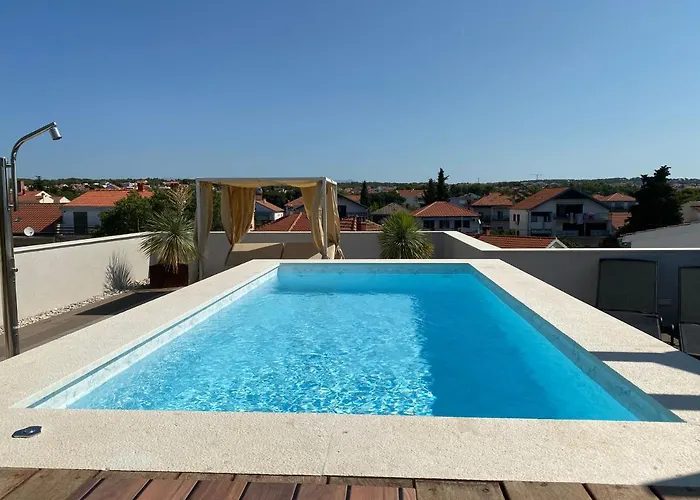 Shell Sky Luxury Penthouse With Private Pool Lejlighed Zadar